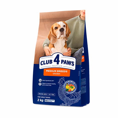 Club 4 Paws طعام جاف للكلاب البالغة من السلالات المتوسطة، بالدجاج 14 كغم